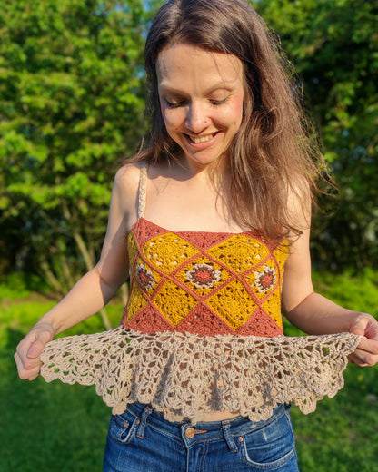 CROCHET PATTERN - GRANNY PEPLUM