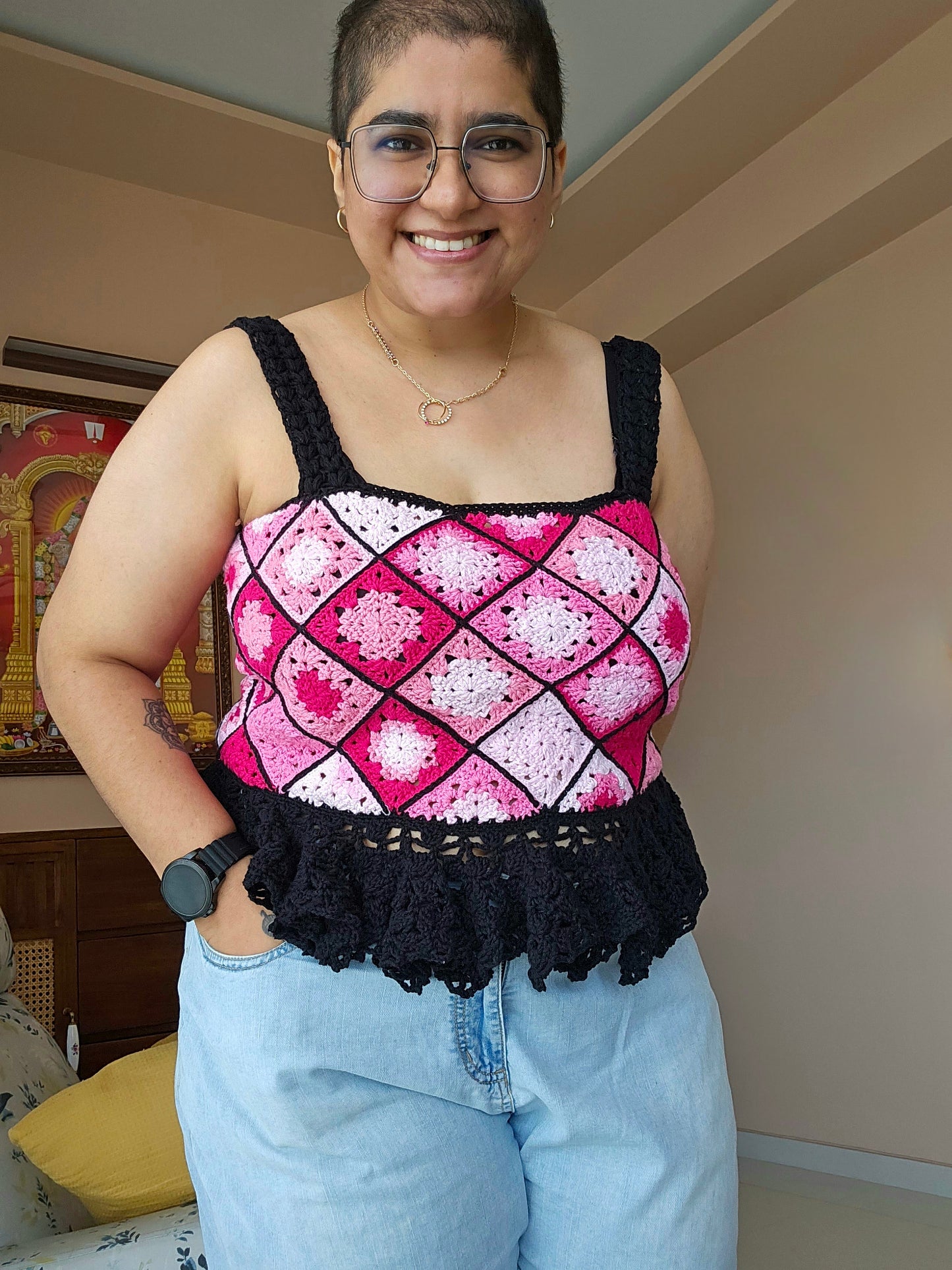 CROCHET PATTERN - GRANNY PEPLUM