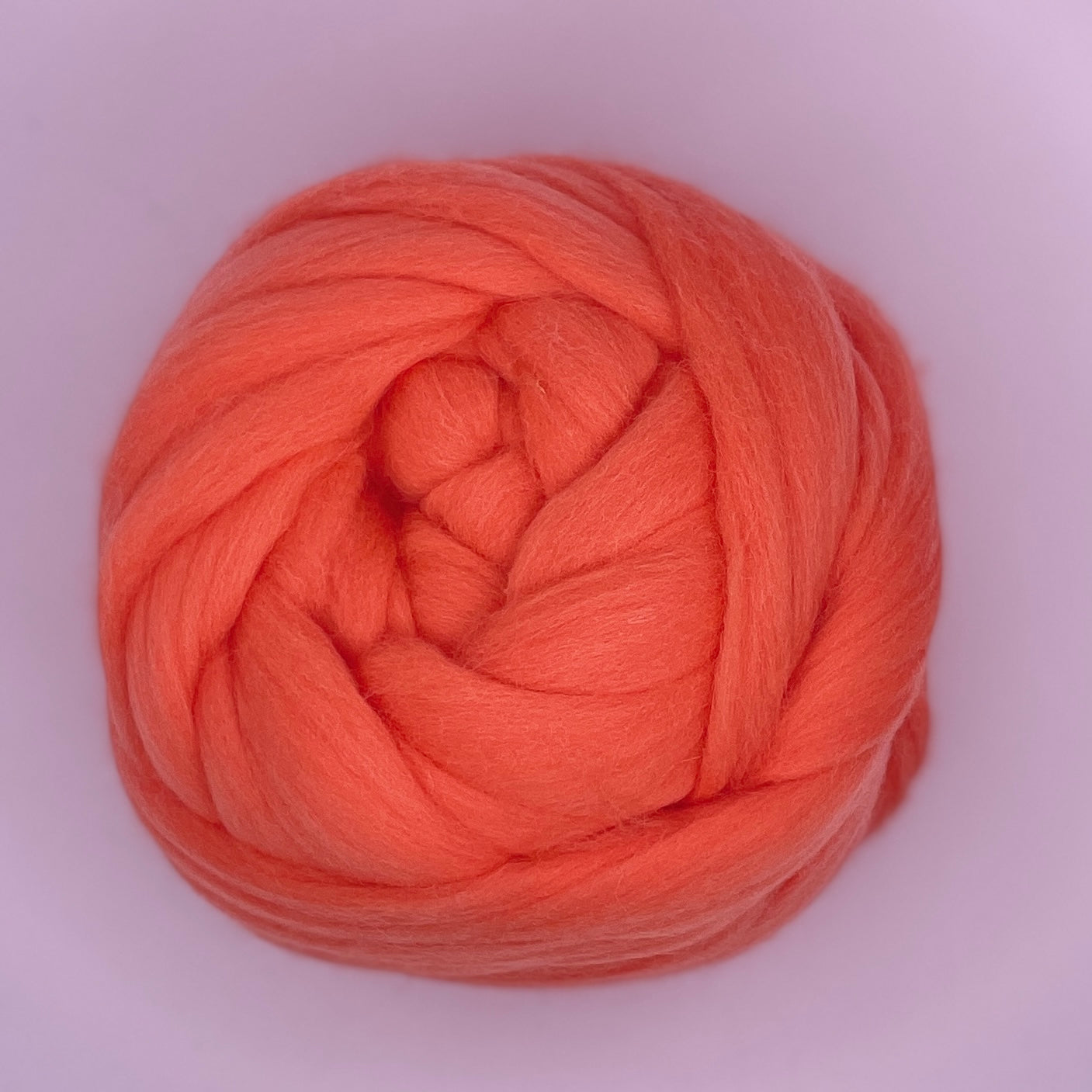 100% Australian Merino Chunky Jumbo Dream Blood Orange Yarn, single ball bottom view