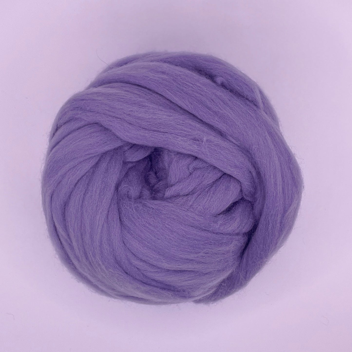 100% Australian Merino Chunky Jumbo Dream Haze Grey Purple Yarn, single ball side view