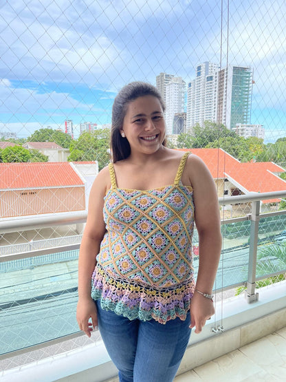 CROCHET PATTERN - GRANNY PEPLUM